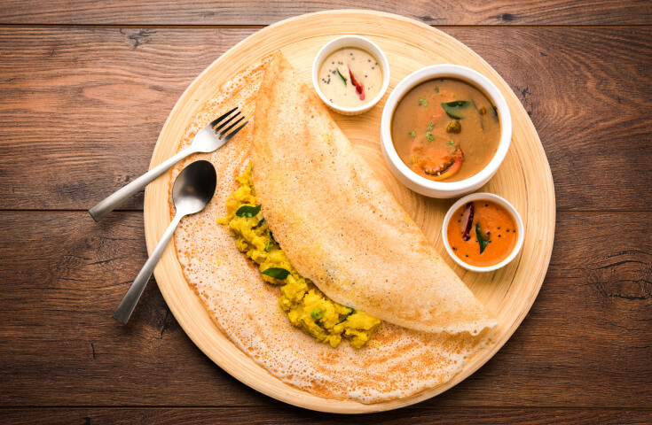 #2 Craving comfort food with a twist? Try this Vegetable Paneer Dosa, ready in minutes!